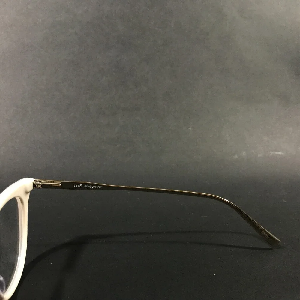 MO Eyewear Eyeglasses Frames MO MOVE 394A B Gold Ivory Round Cat Eye 49-19-140